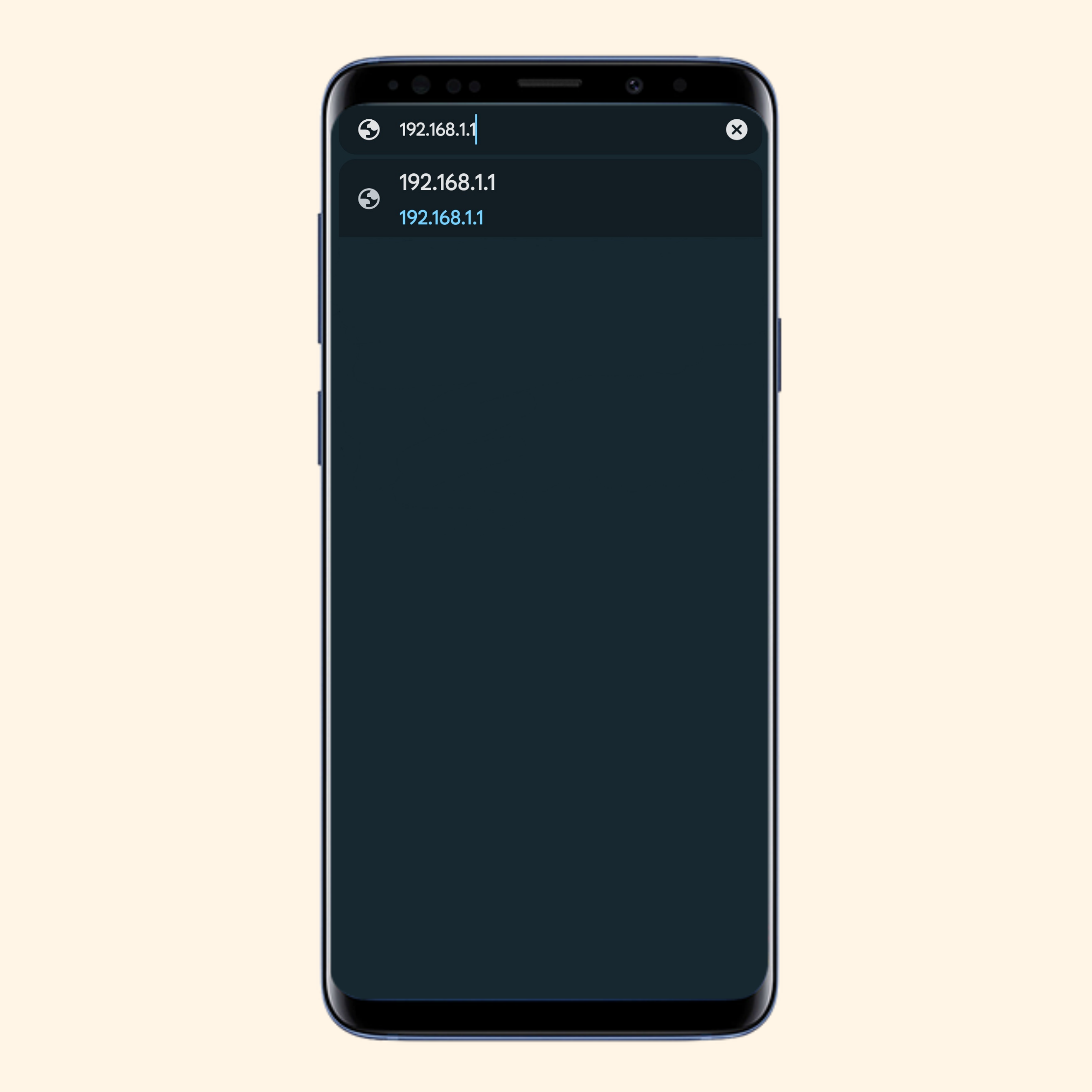 192.168.1.1 IP Address on Search Bar of a Browser
