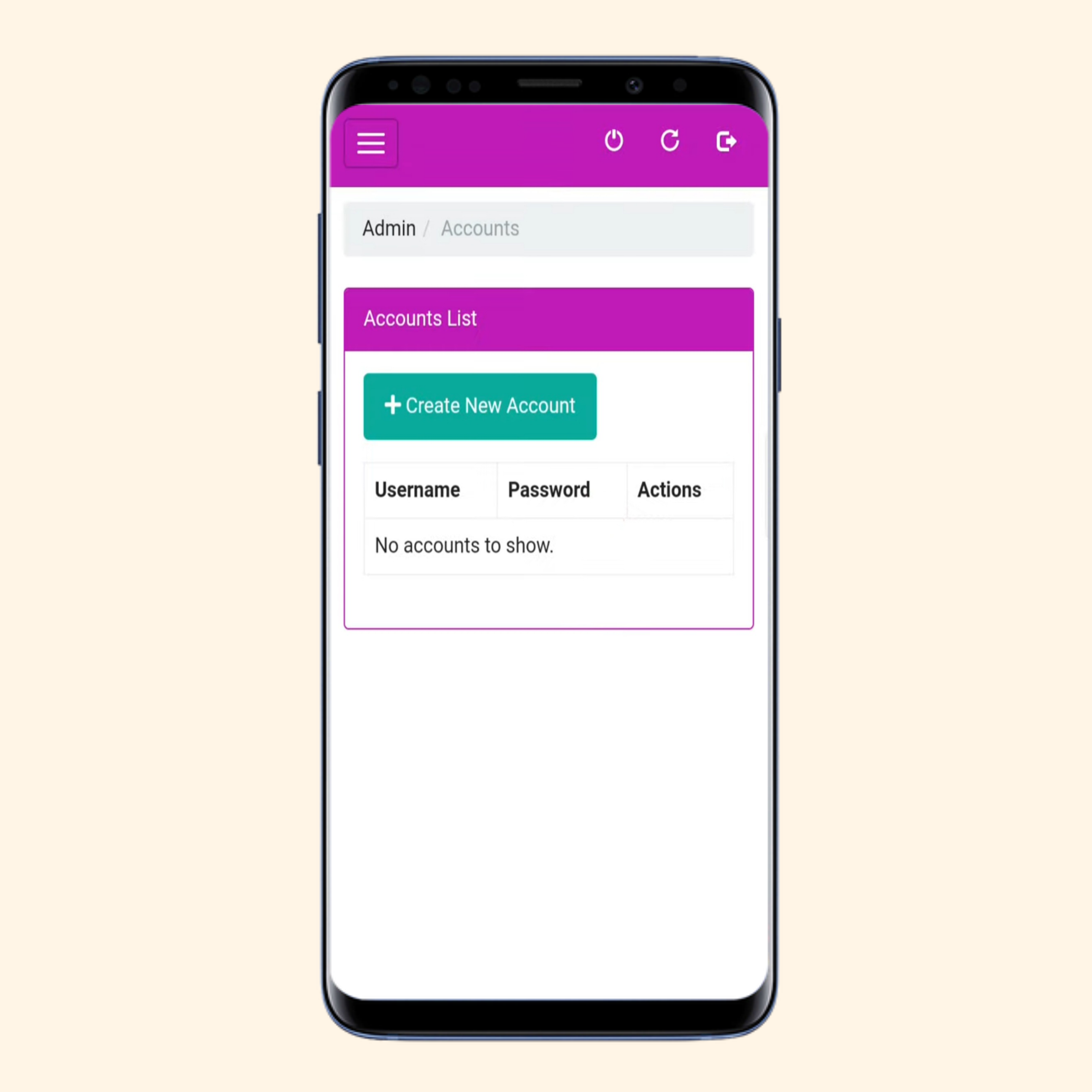 Sub Account List and Sub Account Create Button on AdoPiSoft Admin Panel