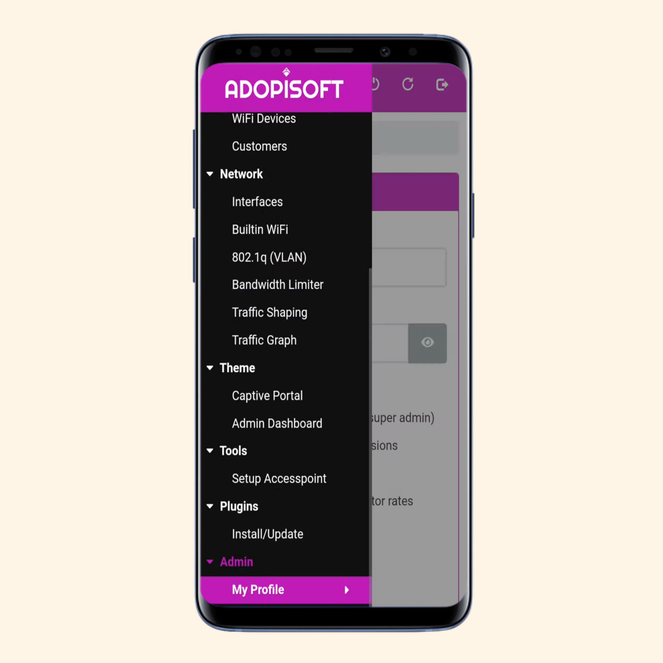 Admin Username and Password Settings on AdoPiSoft Admin Panel