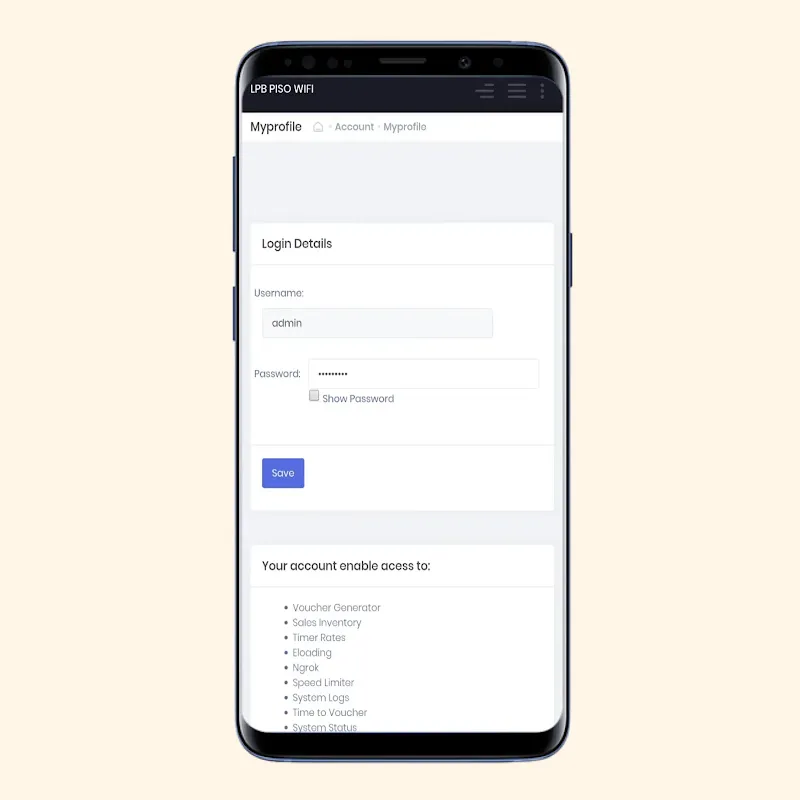 Login Details on Piso WiFi