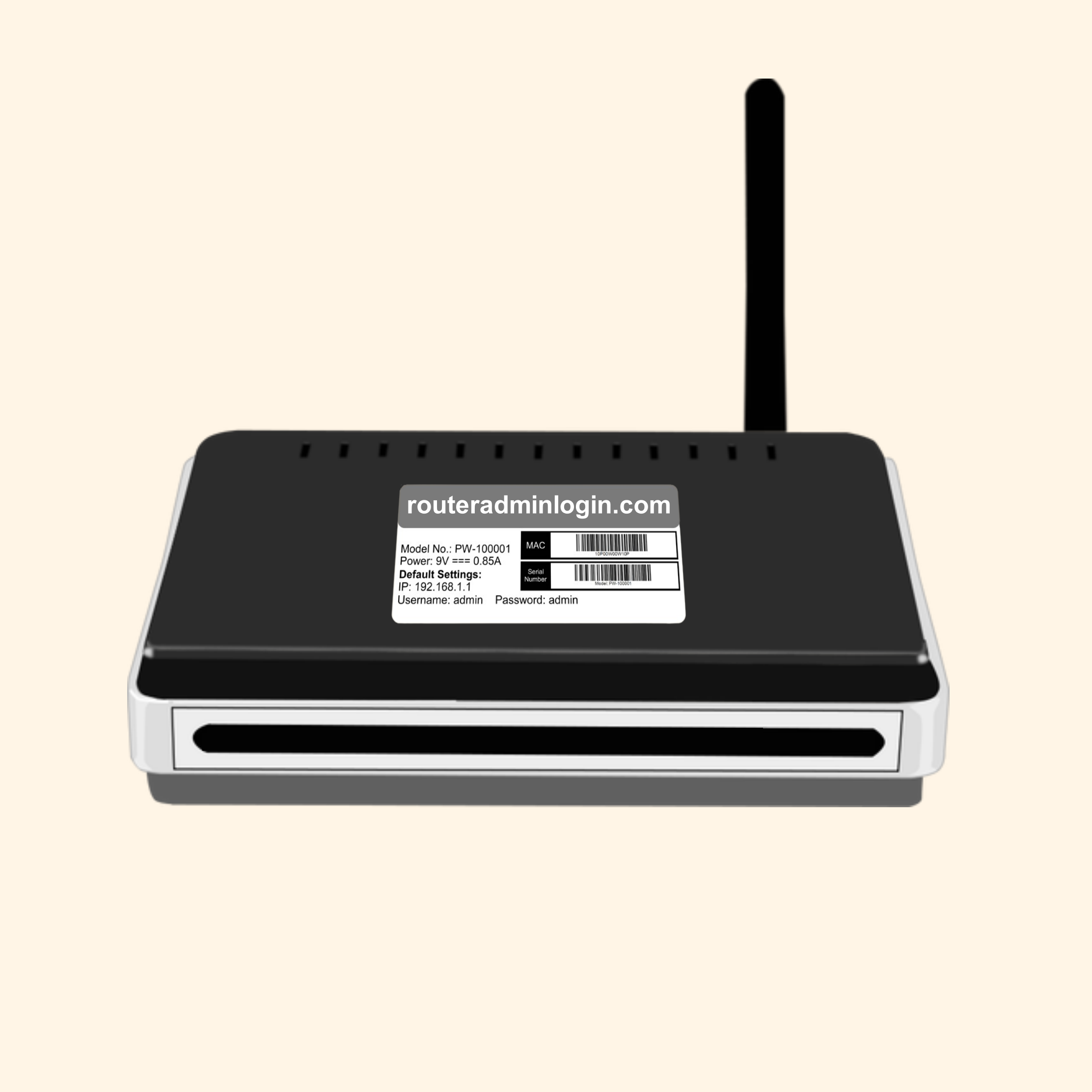 Sticker on Router
