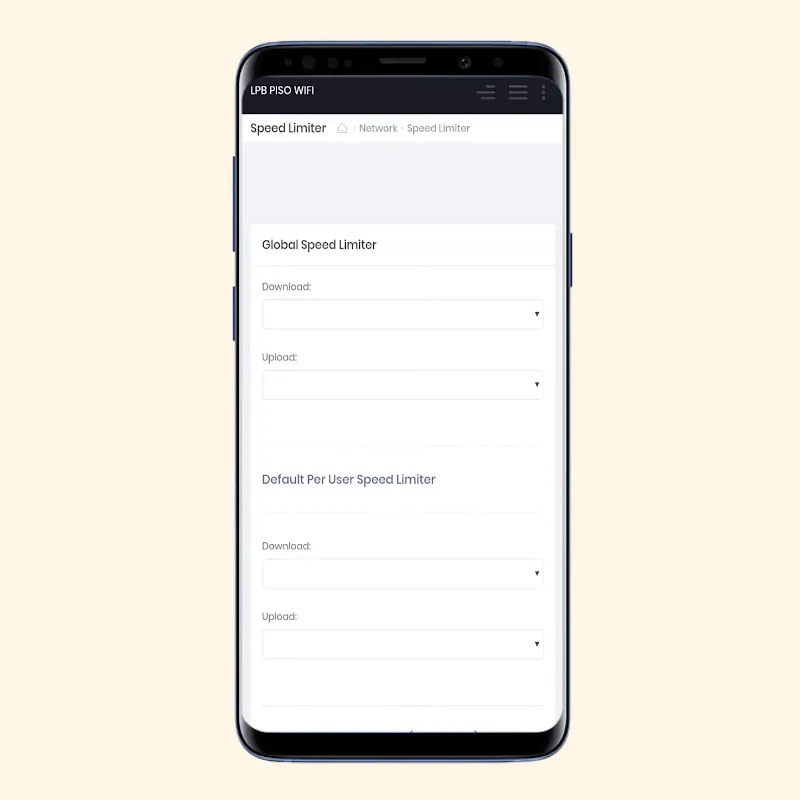Global and Default Per User Speed Limiters Settings on Piso WiFi